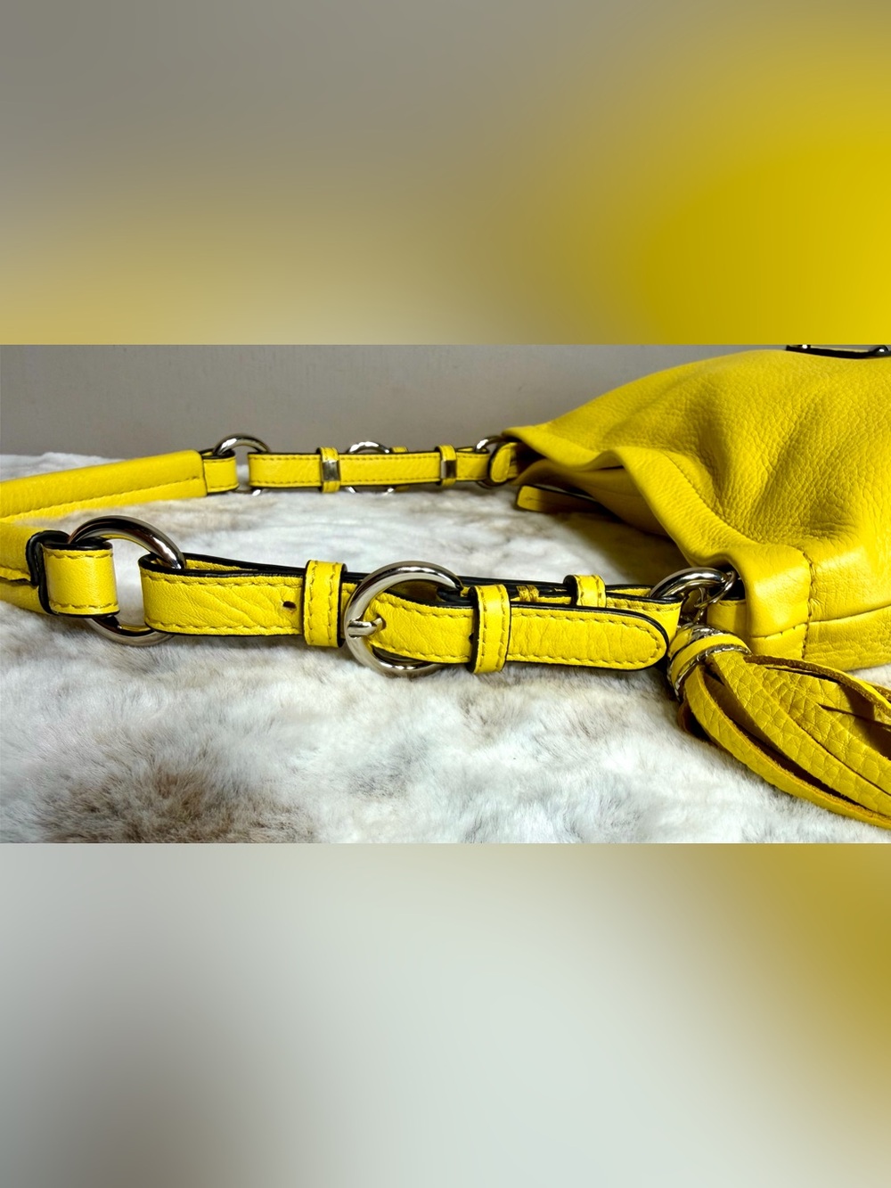 DANIER Leather Mini Bag w/Tassel - Picture 13 of 15